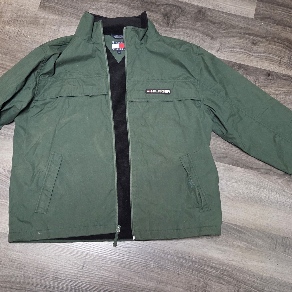 VINTAGE Y2K Tommy Hilfiger Olive Green Windbreaker *make A Offer*